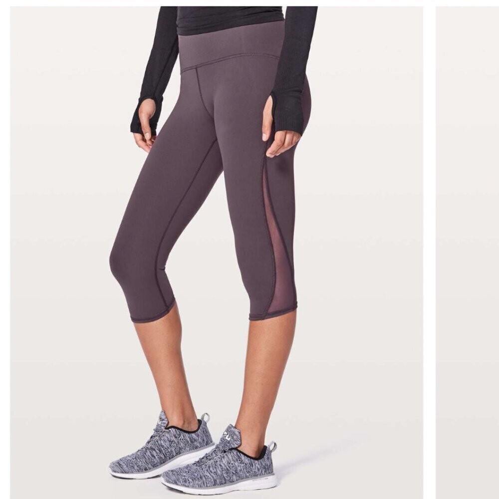 Lululemon Train Times Crop 17" Black Currant